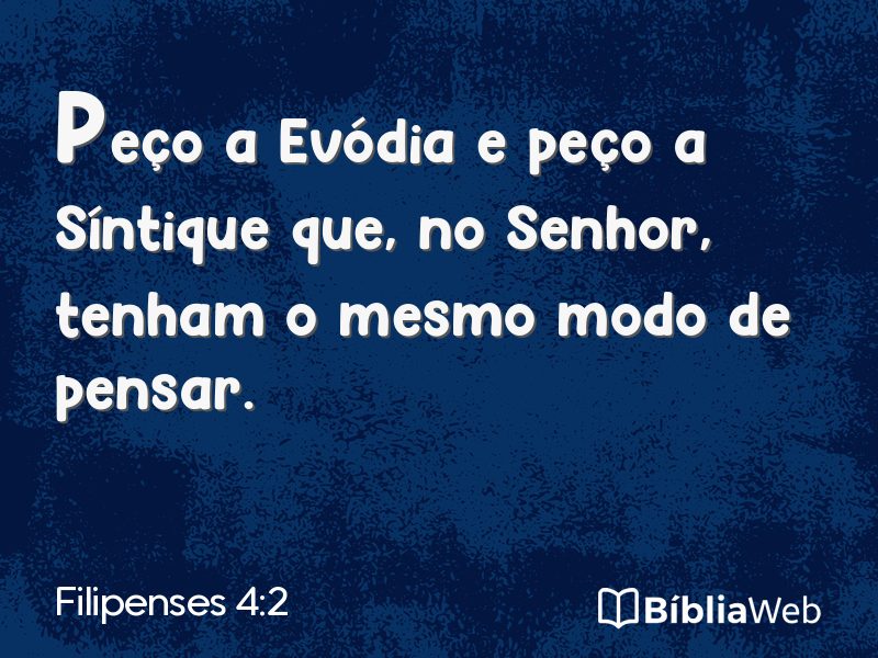 Filipenses 4:2 em imagem para compartilhar