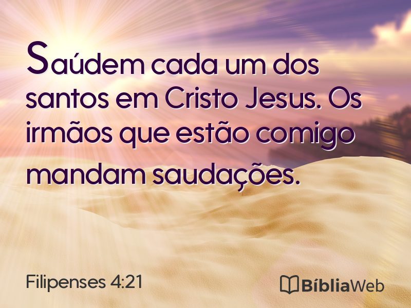Filipenses 4:21 em imagem para compartilhar