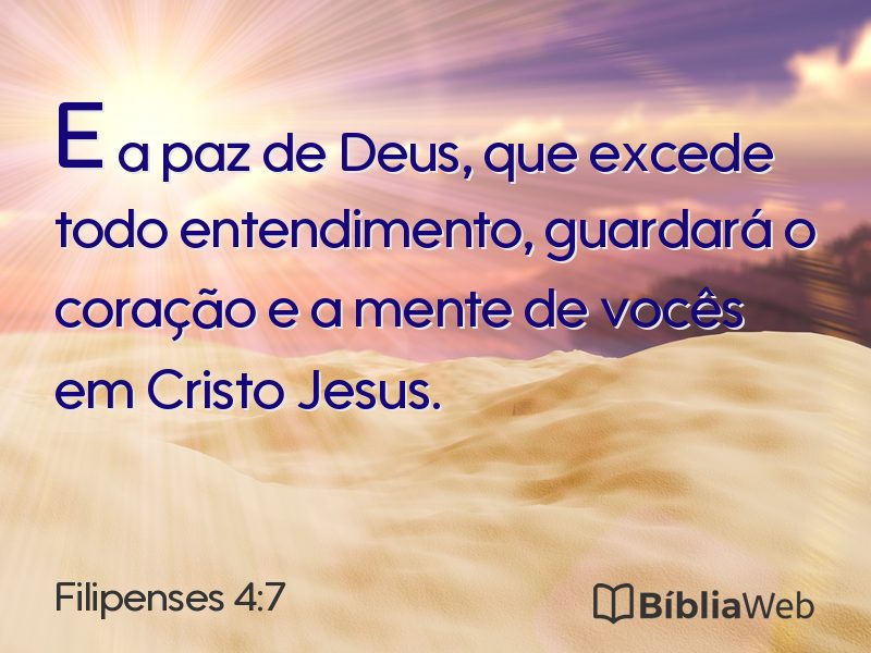 Filipenses 4:7 em imagem para compartilhar