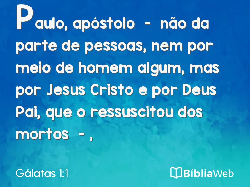 Gálatas 1:1 em imagem para compartilhar