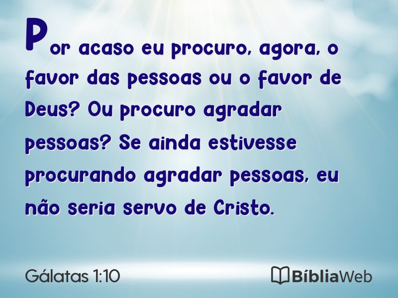Gálatas 1:10 em imagem para compartilhar