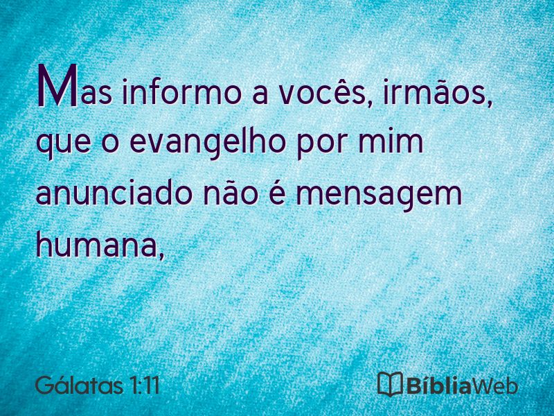 Gálatas 1:11 em imagem para compartilhar