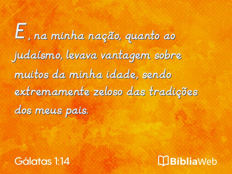 Gálatas 1:14 em imagem para compartilhar