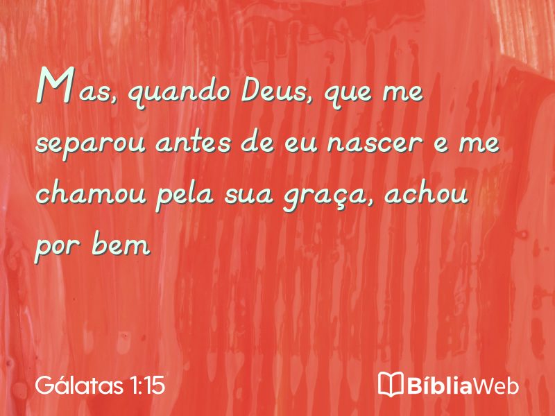 Gálatas 1:15 em imagem para compartilhar