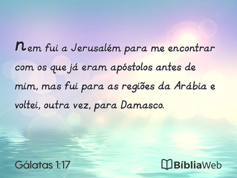 Gálatas 1:17 em imagem para compartilhar
