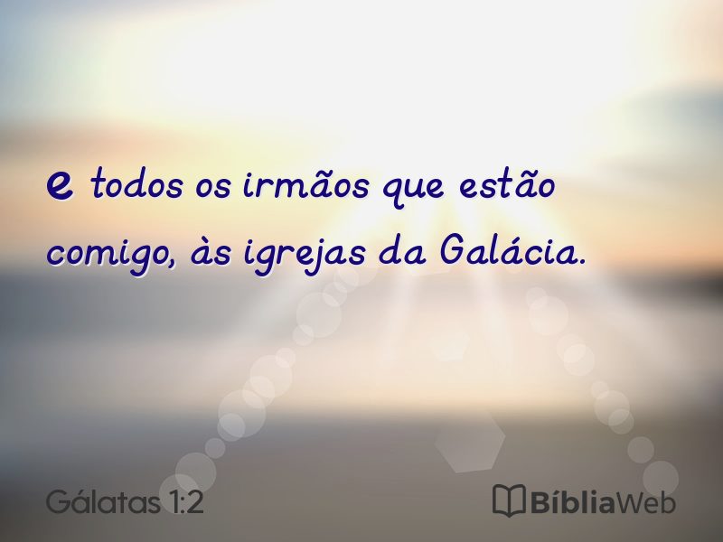 Gálatas 1:2 em imagem para compartilhar