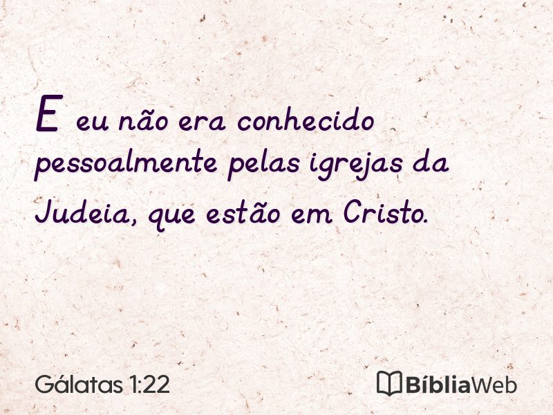 Gálatas 1:22 em imagem para compartilhar