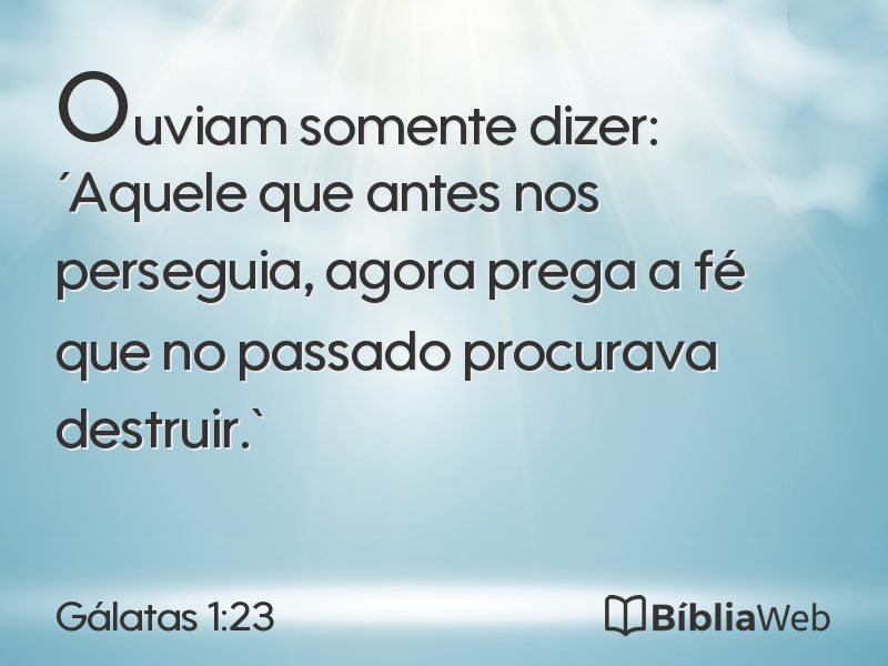 Gálatas 1:23 em imagem para compartilhar