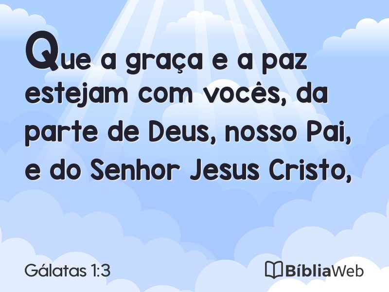 Gálatas 1:3 em imagem para compartilhar