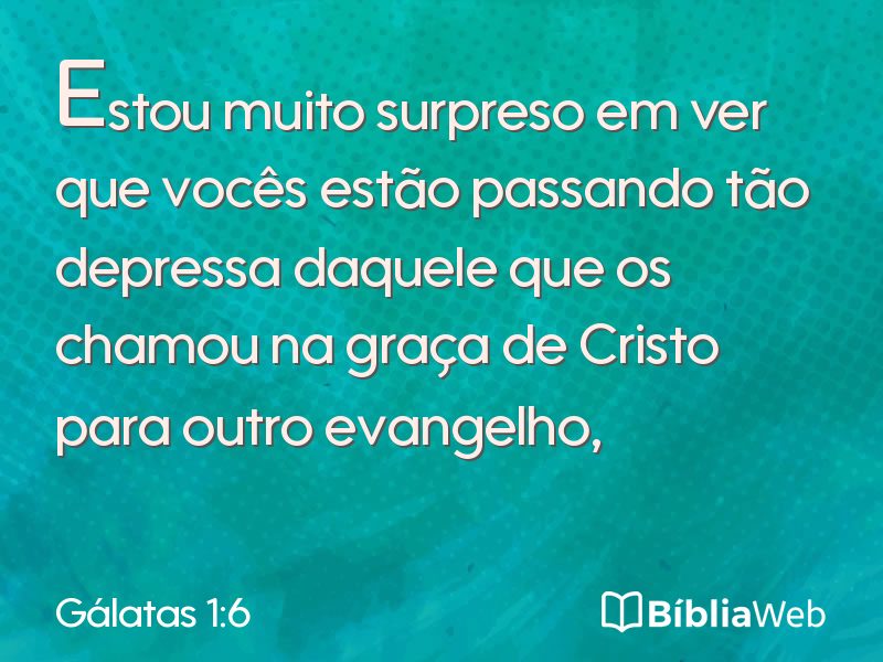Gálatas 1:6 em imagem para compartilhar
