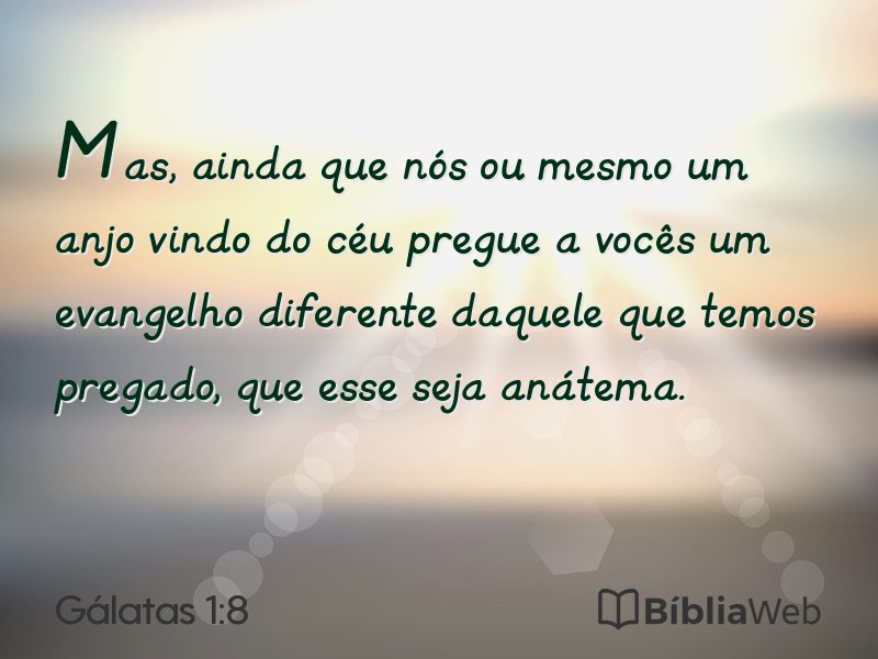 Gálatas 1:8 em imagem para compartilhar
