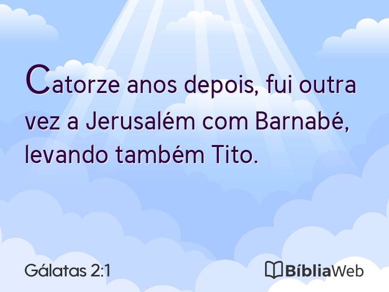 Gálatas 2:1 em imagem para compartilhar