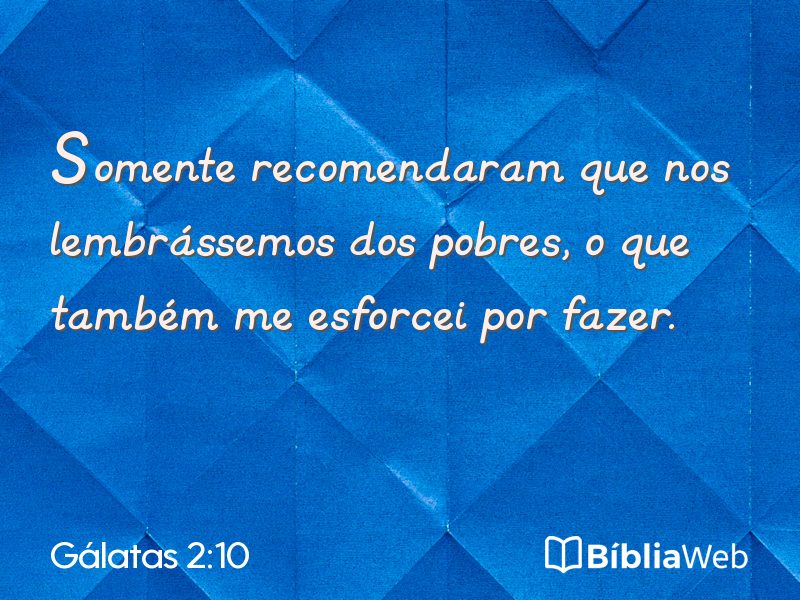 Gálatas 2:10 em imagem para compartilhar