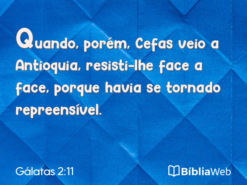Gálatas 2:11 em imagem para compartilhar