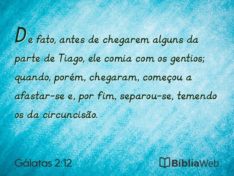 Gálatas 2:12 em imagem para compartilhar