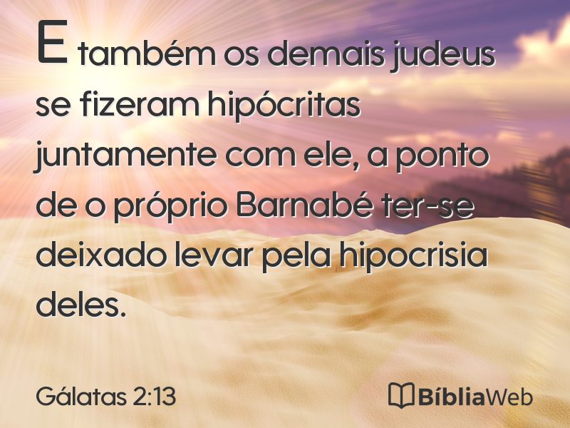 Gálatas 2:13 em imagem para compartilhar