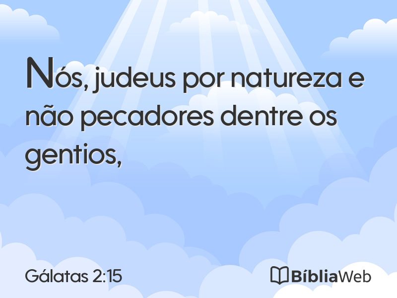 Gálatas 2:15 em imagem para compartilhar