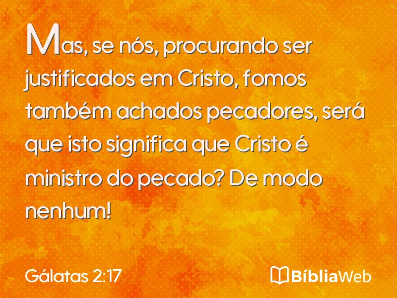 Gálatas 2:17 em imagem para compartilhar