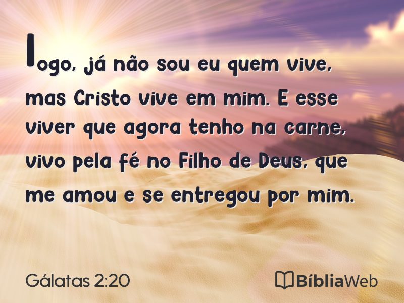 Gálatas 2:20 em imagem para compartilhar