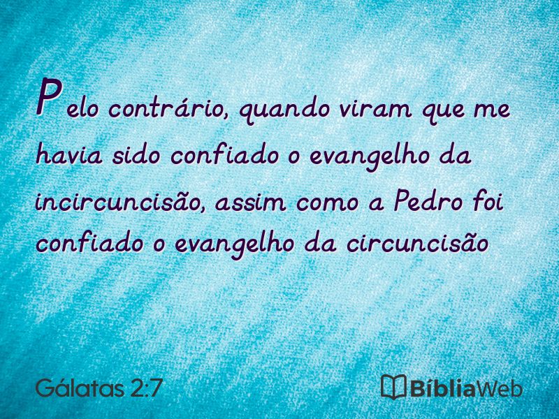 Gálatas 2:7 em imagem para compartilhar