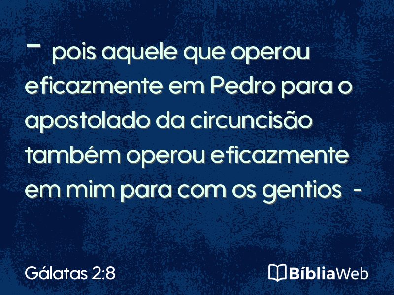 Gálatas 2:8 em imagem para compartilhar