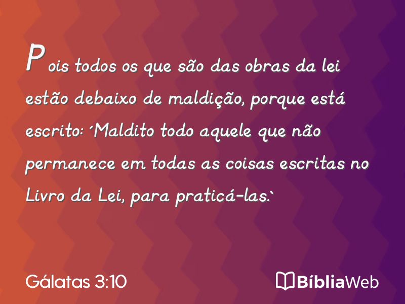 Gálatas 3:10 em imagem para compartilhar