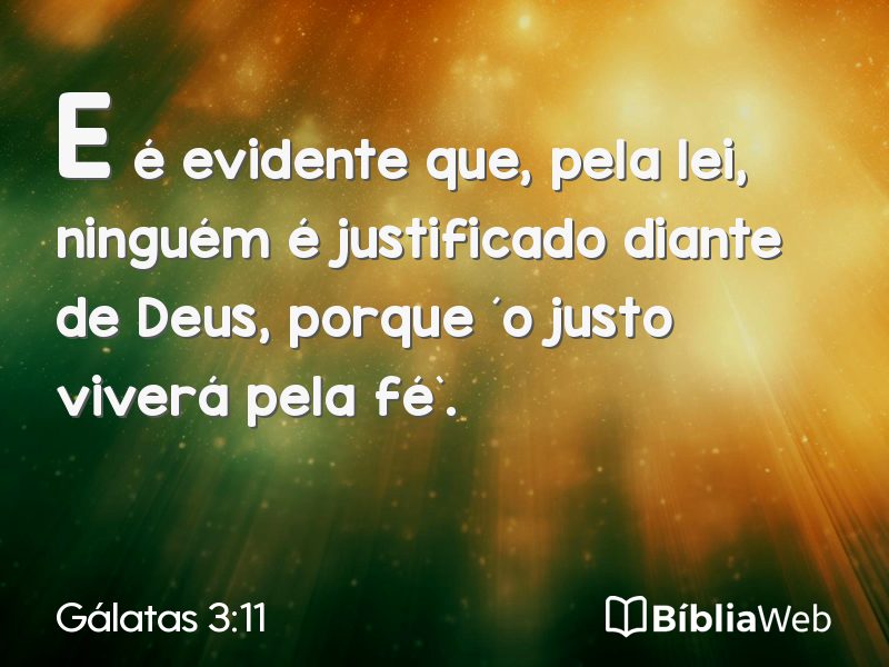 Gálatas 3:11 em imagem para compartilhar