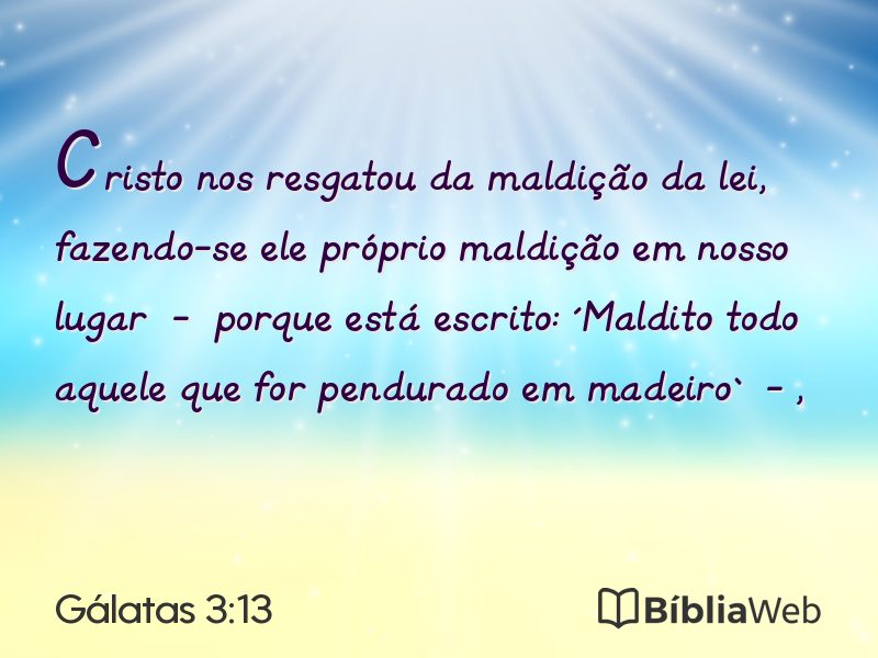 Gálatas 3:13 em imagem para compartilhar