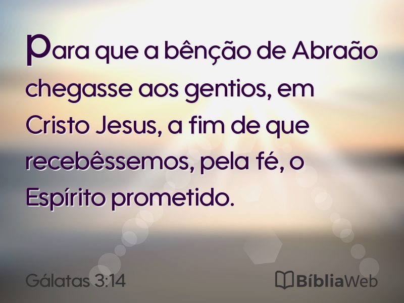 Gálatas 3:14 em imagem para compartilhar
