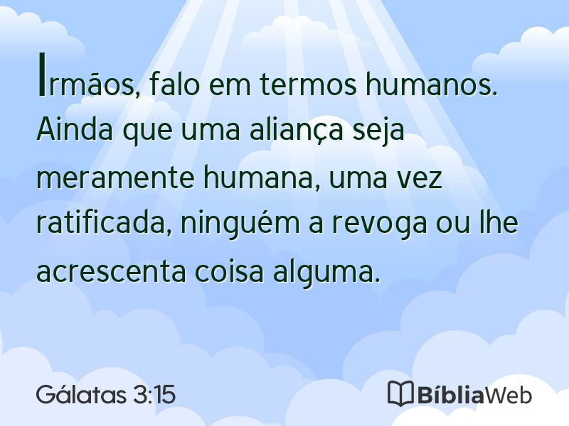 Gálatas 3:15 em imagem para compartilhar