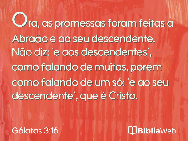 Gálatas 3:16 em imagem para compartilhar