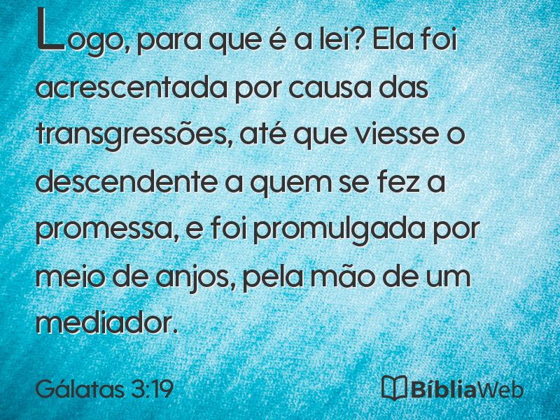 Gálatas 3:19 em imagem para compartilhar