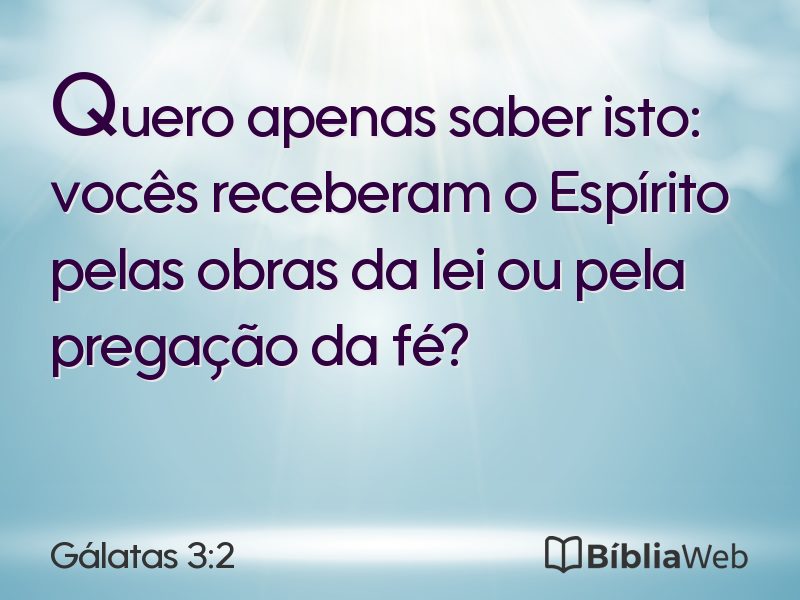 Gálatas 3:2 em imagem para compartilhar