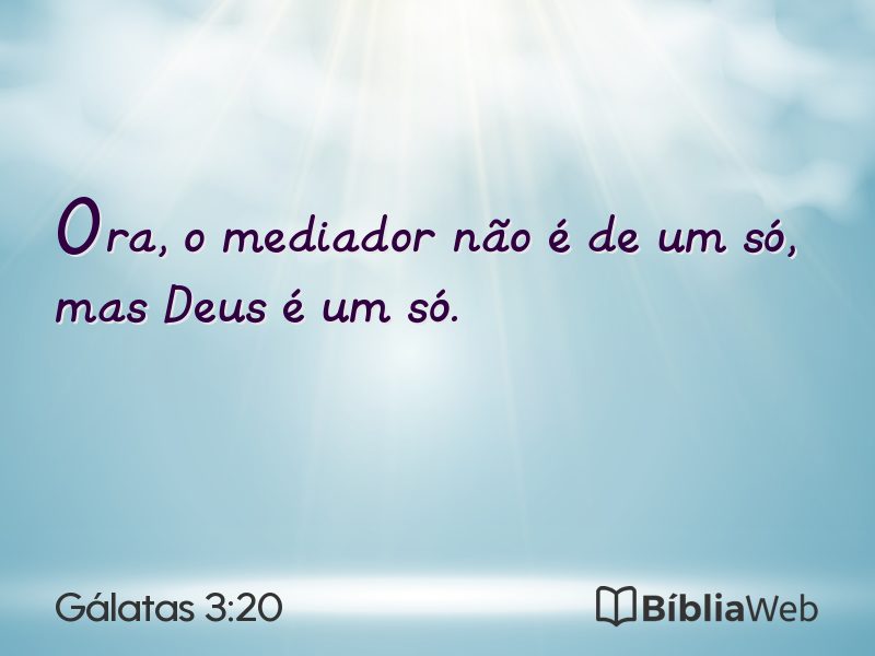 Gálatas 3:20 em imagem para compartilhar
