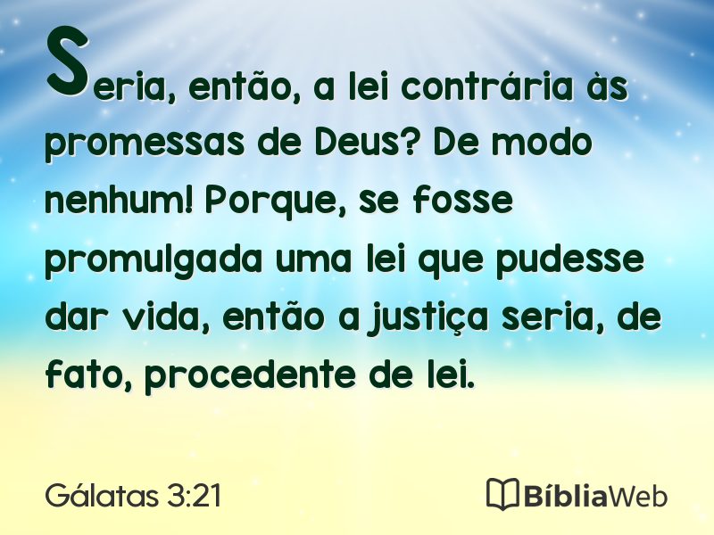 Gálatas 3:21 em imagem para compartilhar