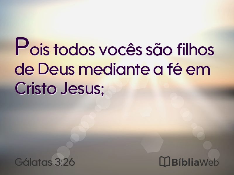 Gálatas 3:26 em imagem para compartilhar