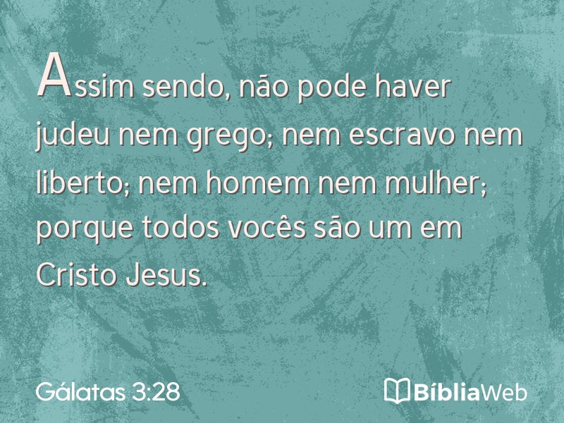 Gálatas 3:28 em imagem para compartilhar