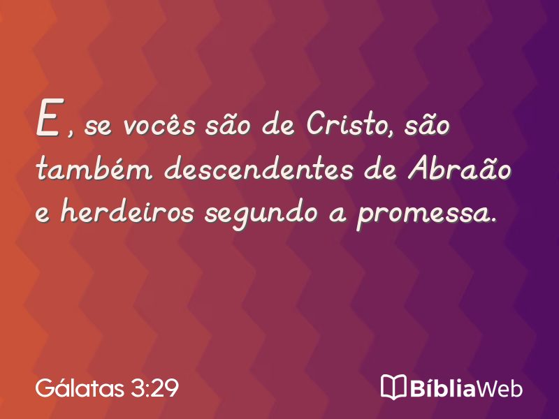 Gálatas 3:29 em imagem para compartilhar