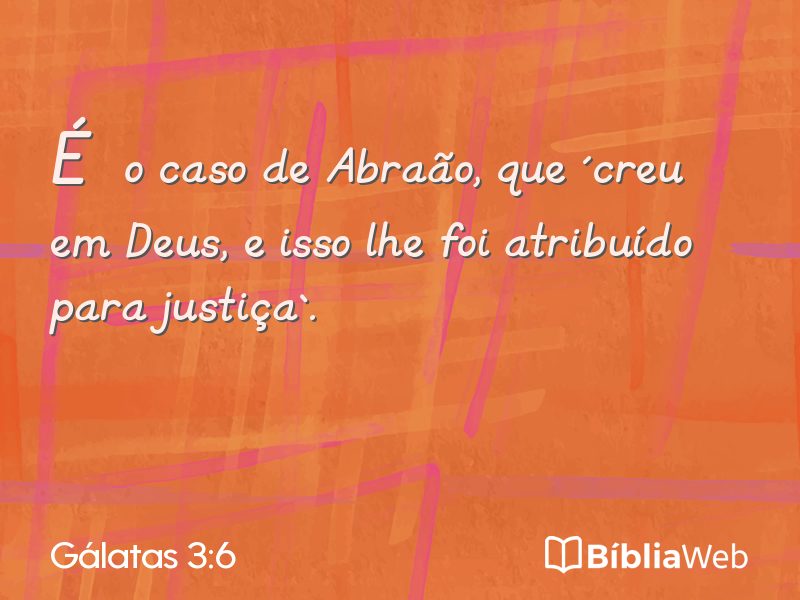 Gálatas 3:6 em imagem para compartilhar
