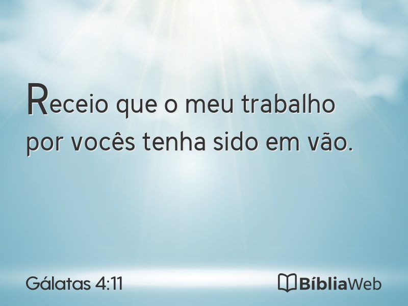 Gálatas 4:11 em imagem para compartilhar