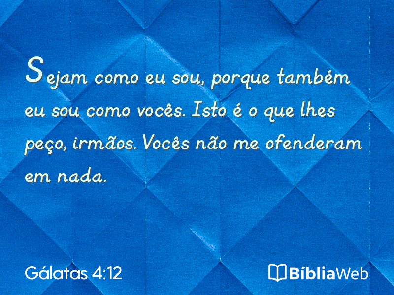 Gálatas 4:12 em imagem para compartilhar