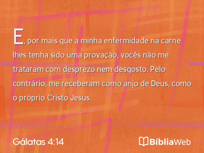 Gálatas 4:14 em imagem para compartilhar