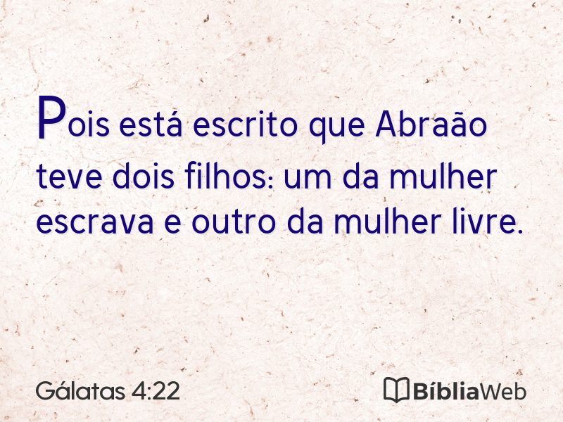 Gálatas 4:22 em imagem para compartilhar