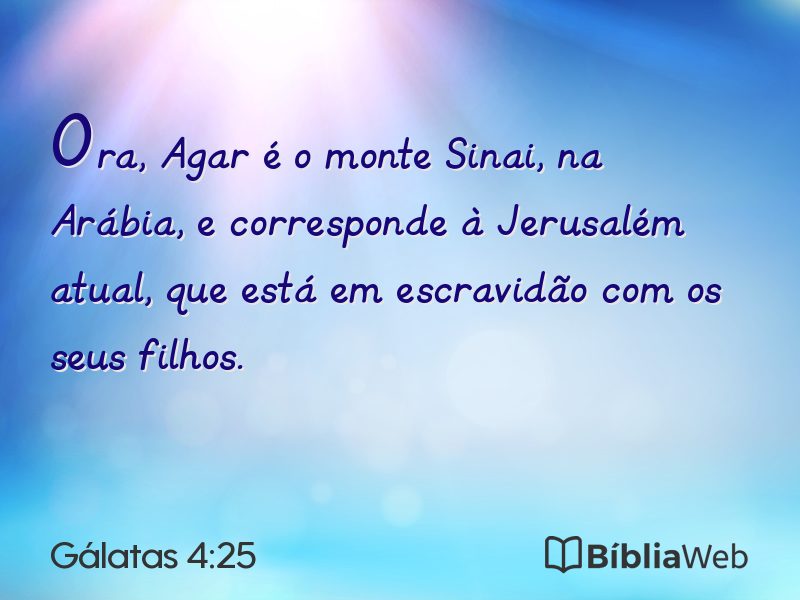 Gálatas 4:25 em imagem para compartilhar