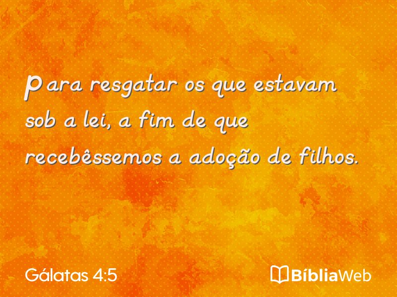 Gálatas 4:5 em imagem para compartilhar