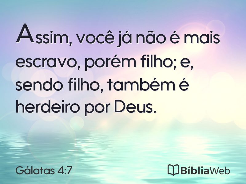 Gálatas 4:7 em imagem para compartilhar