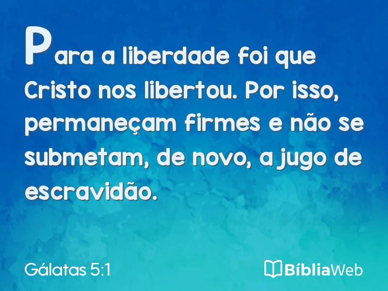 Gálatas 5:1 em imagem para compartilhar