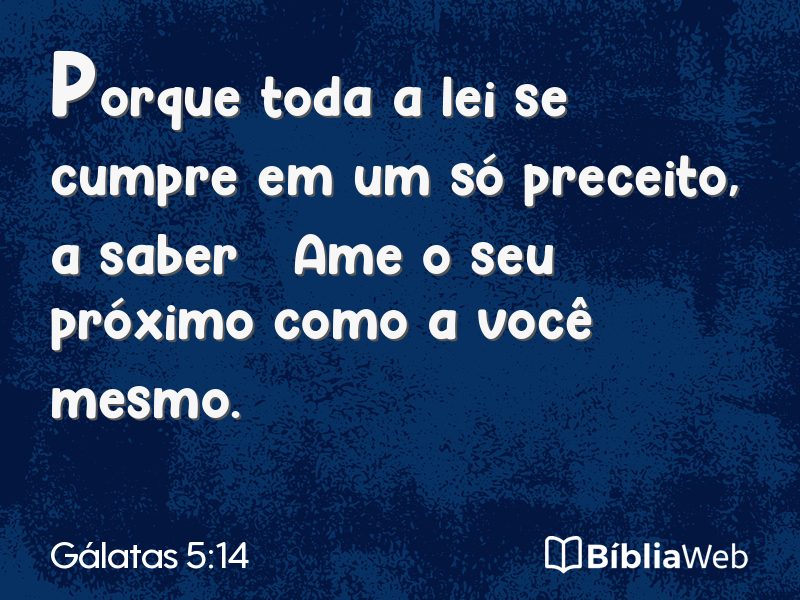 Gálatas 5:14 em imagem para compartilhar