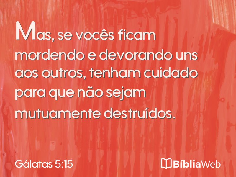Gálatas 5:15 em imagem para compartilhar