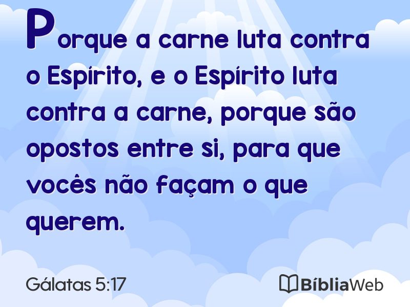 Gálatas 5:17 em imagem para compartilhar